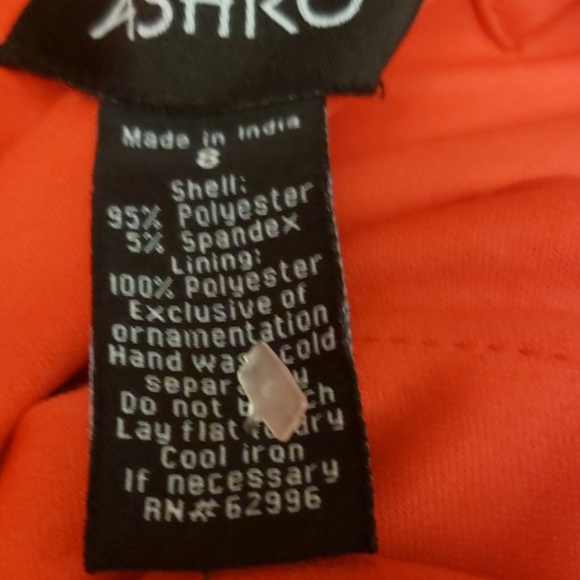 ASHRO Red Spaghetti Strap Dress Size 8 - Picture 7 of 8